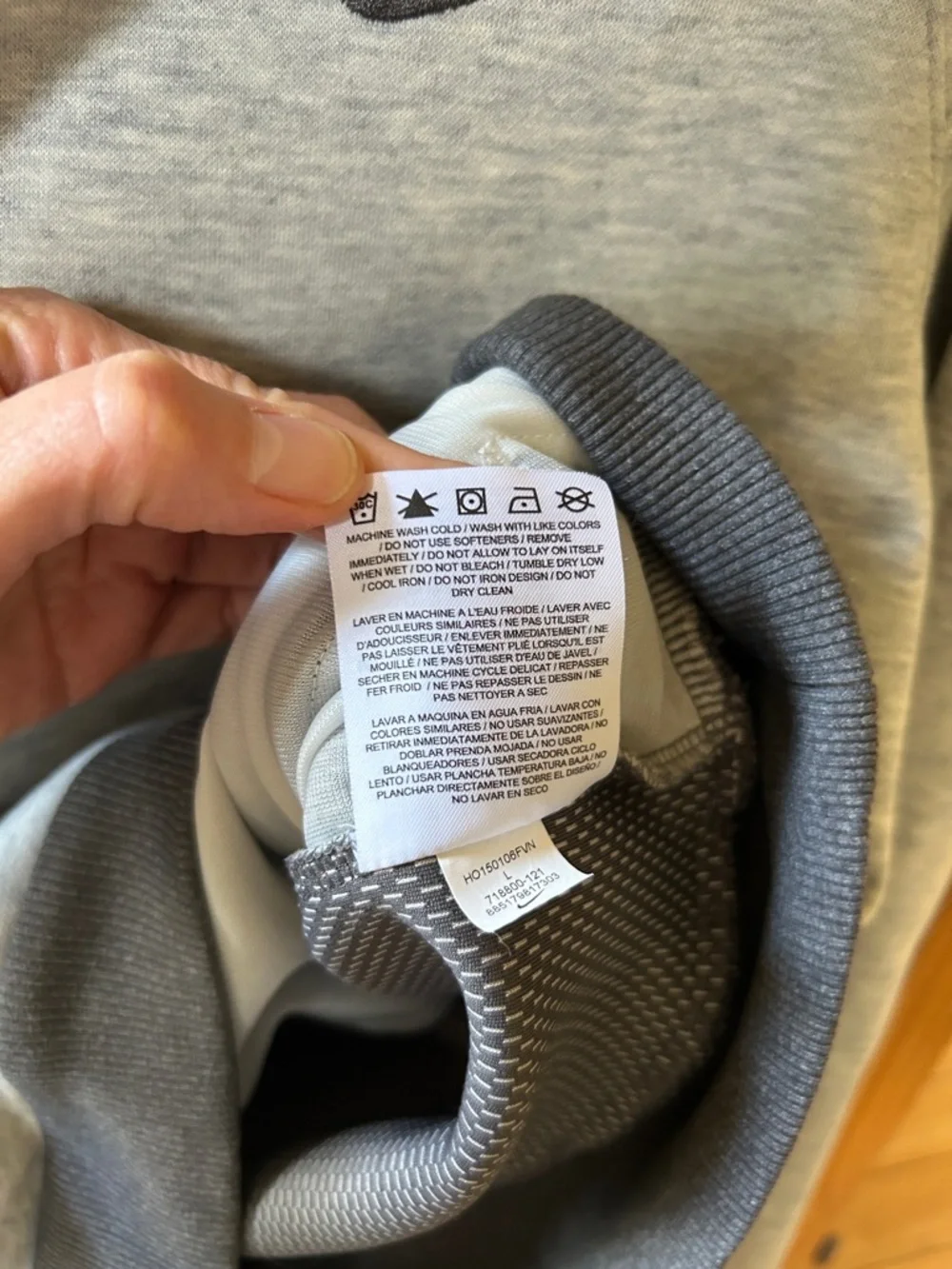 Nike Golf Sweatshirt Windblock Light Gray/Dark Gray‎ Quarter-Zip Pullover